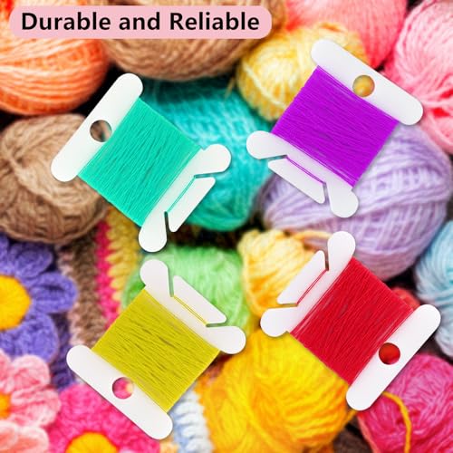 400 PCS Embroidery Floss Bobbins, Plastic Embroidery Floss Organizer, Embroidery Thread Cards for Cross Stitch Thread Holder Sewing Storage - color: White