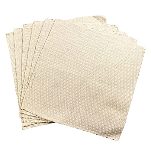 Punch Needle Fabric -6 Pcs Linen Needlework Fabric Needle Embroidery Cloth for DIY Art Craft Handwork - size: 12 inches