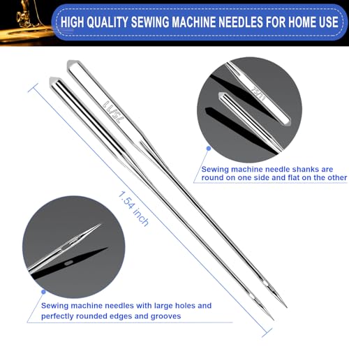 50PCS Sewing Machine Needles, Universal Sewing Machine Needle for Singer, Brother, Janome, Varmax, Needles for Sewing Machine with Sizes HAX1 65/9, 75/11, 90/14, 100/16, 110/18 - style: 50pc Set