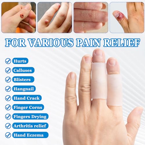 ANCIRS 4pcs Gel Finger Sleeve Protectors, Clear