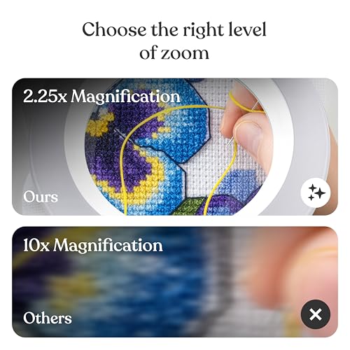 Brightech LightView Pro Magnifying Glass with Stand and Light – Magnifying Floor Lamp with 6-Wheels on a Sturdy Base for Facials – LED Work Light with XL Magnifier Glass for Crafts and Projects