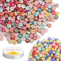 1500PCS Letter Beads, 4x7mm Alphabet Beads and Mixed-Style Beads - color: C+mixed