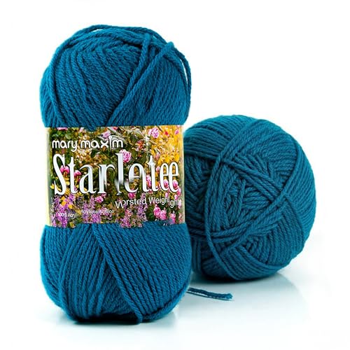Mary Maxim Starlette Yarn, Soft Acrylic Yarn, 3.5 OZ, 180 Yards, Caribbean - color: Caribbean