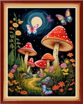 Funxvoot Stamped Cross Stitch Kits Beginners Full Range of Embroidery Kits for Adults 11CT Embroidery Patterns Needlepoint Kits Printed Cross Stitch Kits-Moon Mushroom 16x20 inch - color: Craftsstyle14