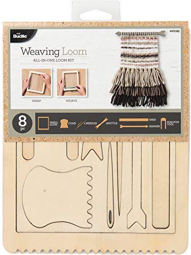 BUCILLA All-in-One Rectangle Loom, Brown - style: Rectangle All-in-One