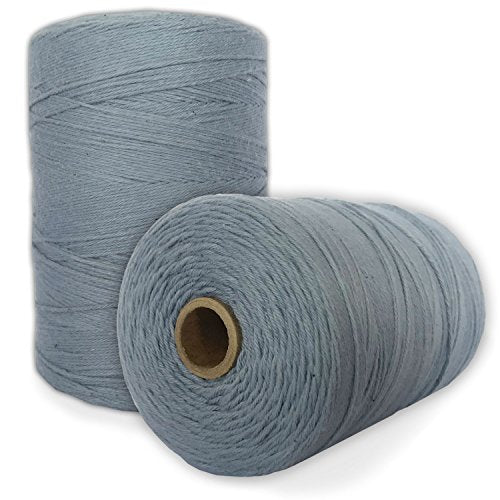 100% Cotton Loom Warp Thread (Light Blue), 8/4 Warp Yarn (800 Yards), Perfect for Weaving: Carpet, Tapestry, Rug, Blanket or Pattern - Warping Thread for Any Loom - color: Light Blue