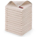Homaxy 100% Cotton Waffle Weave Dish Cloths, 12 Pack, Beige - color: Begie, size: 12 x 12 - 12 Pack