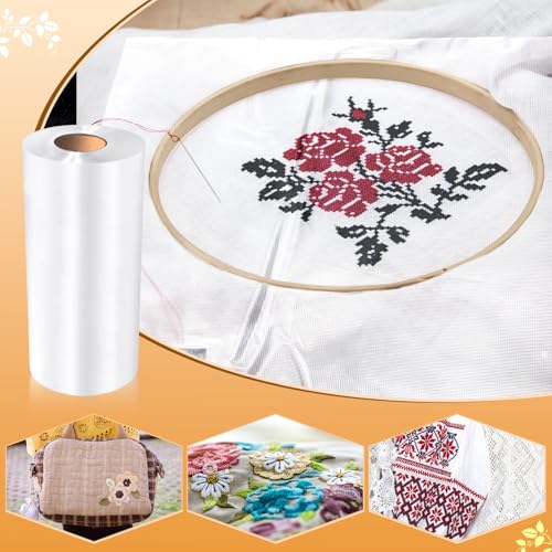 Peryiter Water Soluble Embroidery Stabilizer 8.5"x100yd, 25μM Clear - size: 8.5"x 100 yd, style: Water‑soluble