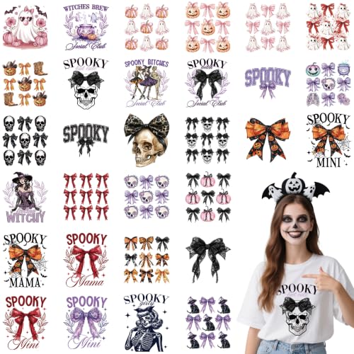 Halloween DTF Transfers Ready to Press, Iron on Decals for T-Shirts - color: Halloween551