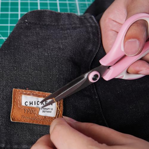 MAUFORE Pink Professional Sewing Scissors and Rotary Cutter with Blades Set - color: Pink