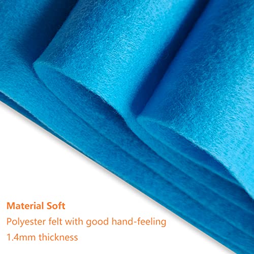 Jtnohx Color Felt Sheets 1 Square Yard Craft Felt Fabric Sky Blue 1.4mm - color: Sky Blue