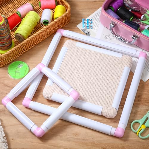 Janinka 3 Pcs Embroidery Hoop Cross Stitch Frames and Hoops, Light Purple - color: Light Purple