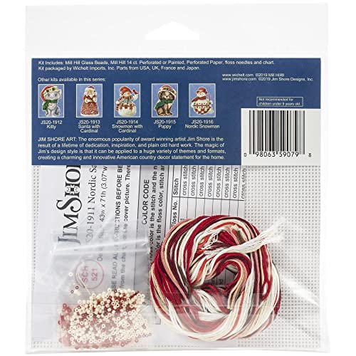 Nordic Santa Counted Cross Stitch Ornament Kit Mill Hill 2019 Jim Shore JS201911