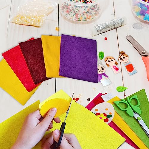 Jtnohx Large Soft Felt Sheets Felt Fabric for Crafts Thanksgiving Color 5Pc - color: Thanksgiving Colors Series