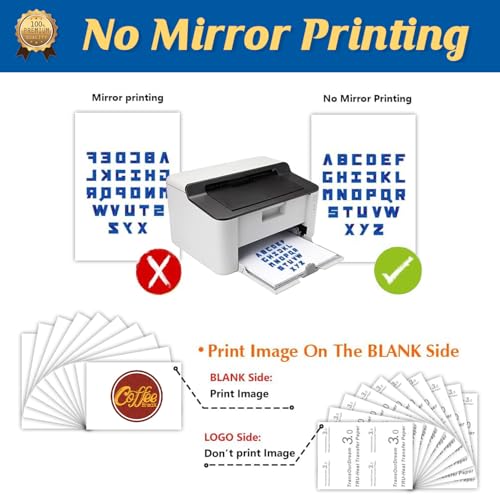 TransOurDream Tru-Heat Transfer Paper for Inkjet & LaserJet Printer (500 Sheets, 8.5x11", Dark 3.0) Printable HTV Heat Transfer Vinyl for T Shirts Iron on Transfers for Dark Fabrics - color: Dark, size: 500 Sheets