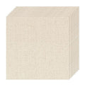 8 PCS 8 × 8 Inch Linen Embroidery Fabric, Natural White - size: 8 × 8 Inch