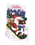 Janlynn 90-0051 Christmas Fun Stocking Felt Applique Kit-16-1/2 Long