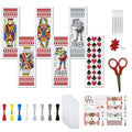 FREEBLOSS 6 Set Cross Stitch Bookmarks Kit Poker Stamped Cross Stitch Kit DIY Embroidery Bookmark Set with Instruction for Adults Beginners Gift for Reading Enthusiasts 8 * 2.4inch 11CT - style: Playing Cards