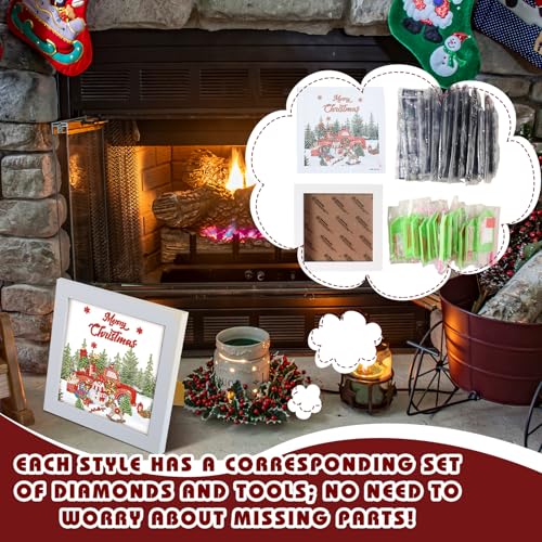 Trandraft 13 Pcs Seasonal Holiday Small Diamond Art Kits for Adults Craft - style: Novel Style