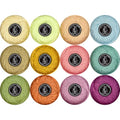 Double Mercerized Egyptian Long Staple Cotton Pearl Thread Ball 10 Grams Rainbow Color 12 Colors per Box for Crochet Hardanger Kniting Hand Sewing,Natural Earth TonePalette - color: Natural Earth Tone Palette