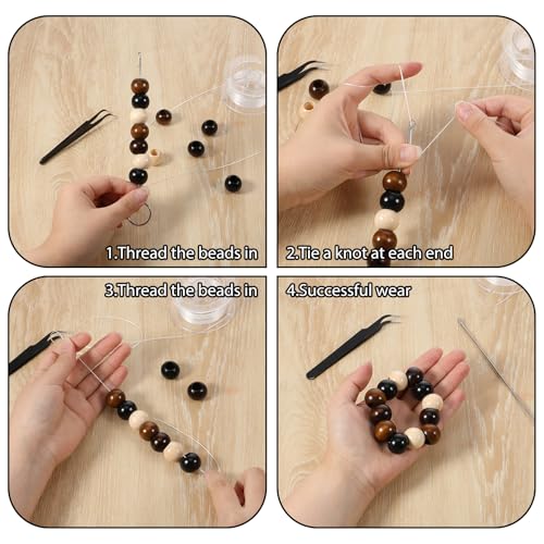 6 PCS Bead Threader for Jewelry Making Loop Turner Sewing Tool Stainless Steel Needle Hooks with Latch for Fabric Belts Strips Tube Straps DIY Accessories (10.63 & 6.89 Inch)