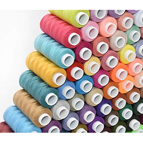 Sewing Thread 100 Colors Sewing Machine and Hand Stitching Polyester for Hand Stitching, Embroidery, Machine, Quilting and Crafts - color: 100 COLORS