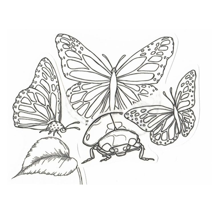 Water Soluble Embroidery Patterns Stabilizers, Stick and Stitch Embroidery Transfers Paper Tear Away Embroidery Stabilizer with Fun Designs for Stitching, Flowers and Animals (Girls and Flowers) - color: Large Bugs x2