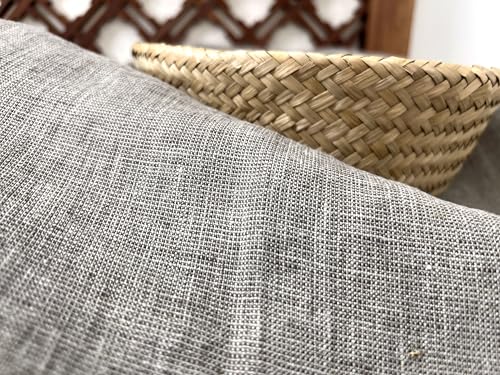 100% Linen Fabric, Délavé Vintage Yarn Dyed, Medium-Heavy Weight – 52" Wide Pre-Washed Soft for Apparel, Crafts & Home Decor | The Linen Lab (Brown Dot, 1 Yard pre Cut) - color: Brown Dot, size: 1 yard pre cut