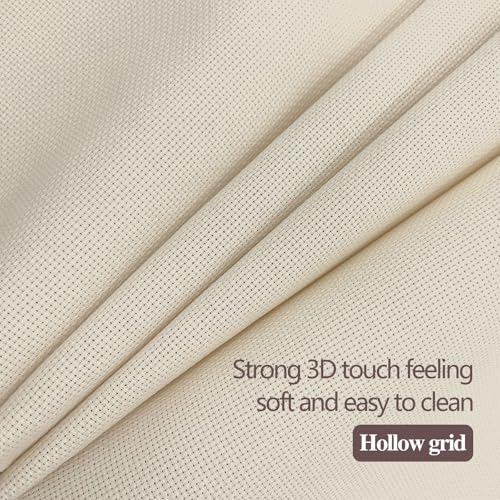 14CT Aida Cloth - 30x35 Inch Cross Stitch Fabric for Embroidery, Pre-Cut Needlework Material, Acid-Free, Durable Weave(Khaki) - color: Khaki