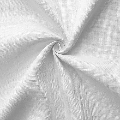 Barcelonetta | Linen Fabric | Natural Linen Cloth | Embroidery, Sewing | Soft, Breathable | 55" Wide | 70% Linen, 30% Rayon | Hemp, Jute, Needlework, Lining (White, 1 Yard) - color: White, size: 1 Yard