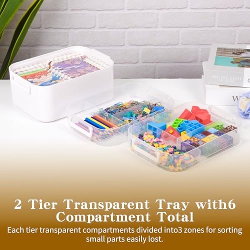 Large 3-Tier Art Supply Storage Organizer with Removable Trays - color: Large-3 Layer