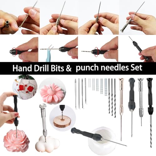 37PCS Candle Making Tools Set Adjustable Punch Needle Long Silicone Mold Needle Drill Candle Wick Hole Drill Steel Sticks to Make Holes in Candles Soap,Mold Punch Wicking Needle Tools Inserting Tool - color: 37PCS