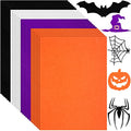 Tegeme 24 Pcs Halloween Felt Fabric Sheets Orange for Crafts Sewing DIY