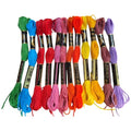 12 Skeins Rainbow Embroidery Thread Variegated Floss for Sewing - color: Colorful