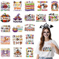 Halloween DTF Transfers Ready to Press, Iron on Decals for T-Shirts - color: Halloween Teacher