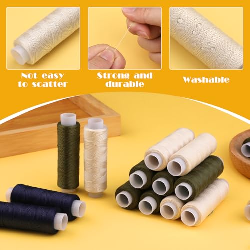 ZMAAGG Sewing Thread, Beige Thread for Sewing, 8 Rolls 200 Yards - color: 8 PCS Beige