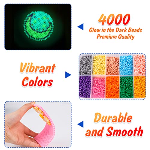 Meland Fuse Beads Kit, 5MM 24000 Beads in 24 Colors,Craft Gift for Age 5-12 - size: 24000 pcs without Iron