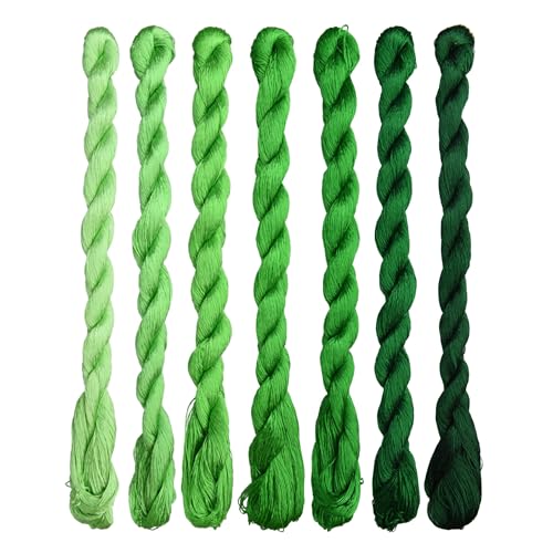 Natural 100% Silk Thread, Handmade Embroidery Thread Silk Floss 7 Colors 110m Each (90) - color: 90