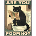 Black Cat Stamped Cross Stitch Kits for Adults - Embroidery Kits for Beginners Adults,11 CT Patterns Dimensions Counted Cross Stitch Kits for Adults Arts Craft 12x16 inch - color: Cross stitch-24