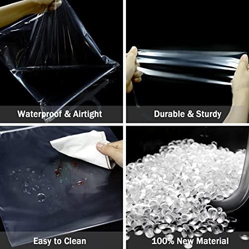 24 Pack Hanging Storage Bags, Large Hook 13 x 16-inch Clear Plastic Bags for Classroom, Library, and Pharmacy Use