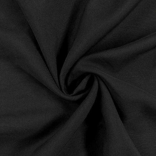 Valentina Textile Inc Solid Chiffon Fabric Polyester Dress Sheer 58/60 Wide by The Yard (1 Yard, Black) - color: Black, size: 1 YARD