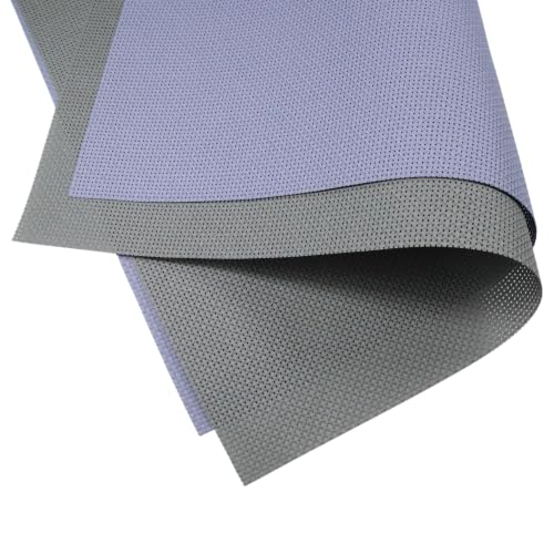KCS 2 pc of 15" x 18"(38cmx45cm) 11 Count Cross Stitch Cotton Aida Cloth Needlework Fabric Box (Light Steel Grey+Medium Grey,11CT) - color: Light Steel Grey+medium Grey, size: 11CT