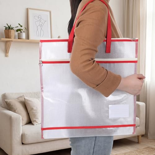16.5x16.5 inch Portable Project Bags for Quilting Knitting
