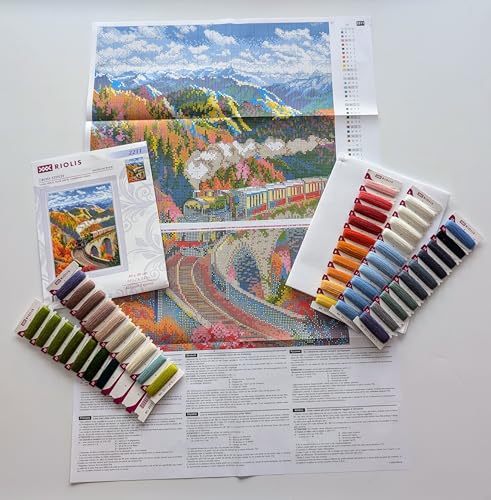 RIOLIS 2211 Autumn Express Counted Cross Stitch Kit 11.75 x 15.75 in - style: Autumn Express 2211