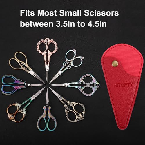 2-Pack 5.3 inches Small Scissors Protective Cover - color: red