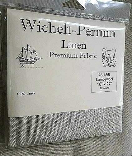 Wichelt Permin Premium Linen Cross Stitch Fabric 18" x 27" Lambswool 28 Count …