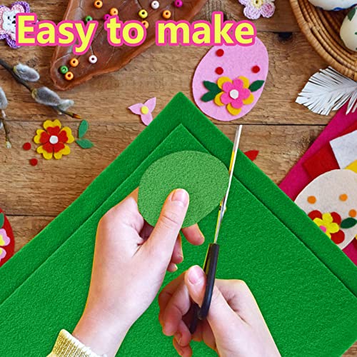 Jtnohx Color Felt Fabric Soft Felt Sheets for Crafts Green 20Pcs 8"x12" - color: Green