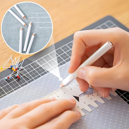 7PCS Fabric Pencils for Sewing, White, 8.75 cm - color: White-7pcs