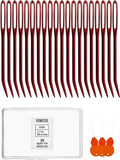 VONEEDL 20 PCS Bent Tip Tapestry Needles with Large Eye - Yarn Blunt Steel Knitting Needles in Storage Box - Perfect for Crochet, Weaving, Darning, DIY, and Crafting - size: 20 pcs