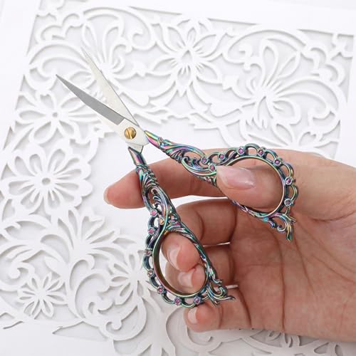 Crochet Scissors with Cover Embroidery Scissors Small Sharp Craft Scissor Sharp Pointed Tip In A Pouch Stainless Steel Embroidery Scissor for Precise Cuttin Craft and Sewing Supplies